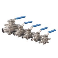 AF-60 3-Piece Sanitary Tube Bore Ball Valve