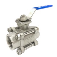 AF-33 3-Piece Direct Mount  Ball Valve