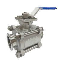 AF-61 3-Piece Sanitary Tri-Clamp Ball Valve